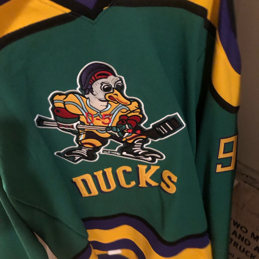 Green and Yellow Ducks Hockey Jersey